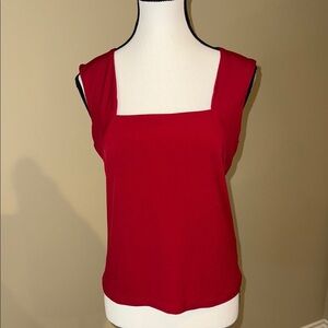 Bellissima Fashions Tank Top Fitted Red Sleeveless Women’s Size 8